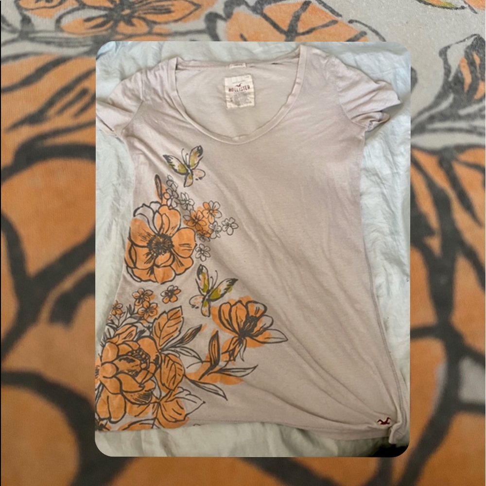S Hollister Graphic Gray T